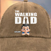 The Stroll Is Real - Family Personalized Custom Vintage Washed Denim Baseball Cap - Father's Day, Gift For Dad