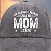 Custom Vintage Washed Denim Baseball Cap - Personalized Birthday Gifts For Mom, Grandma - Loved Most When Called Mom
