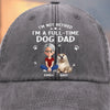 Custom Vintage Washed Denim Baseball Cap - Personalized Birthday Gifts For Dog Lovers, Dog Dad And Mom - Paws And Relax