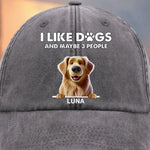 Custom Name Funny Dog Lover Gifts - Personalized Washed Baseball Cap