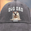 Custom Vintage Washed Denim Baseball Cap - Personalized Birthday Gifts For Dog Lovers, Dog Dad And Mom - My Best Friend Has Fur