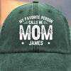 Custom Vintage Washed Denim Baseball Cap - Personalized Birthday Gifts For Mom, Grandma - Loved Most When Called Mom