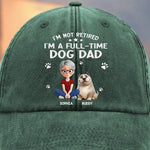 Custom Name Funny Dog Mom Gifts for Women - Personalized Washed Baseball Cap
