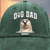 Custom Vintage Washed Denim Baseball Cap - Personalized Birthday Gifts For Dog Lovers, Dog Dad And Mom - My Best Friend Has Fur