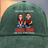 Custom Vintage Washed Denim Baseball Cap - Personalized Anniversary Wedding Gifts For Husband And Wife, Him And Her - Cheers To Forever Bickering