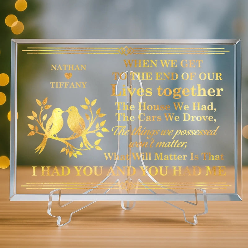 Custom Name Romantic Couple Gifts - Personalized Shaped Acrylic Plaque