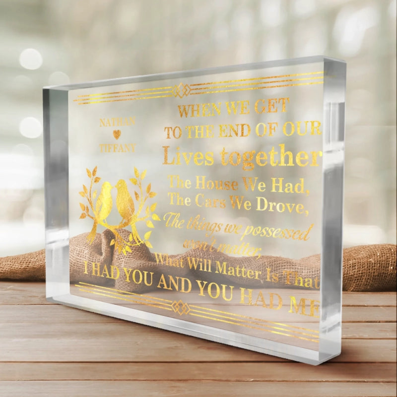 Custom Rectangle Shaped Acrylic Plaque - Personalized Anniversary Wedding Gifts For Husband And Wife, Him And Her - Our Love, Our Legacy