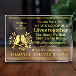 Custom Name Romantic Couple Gifts - Personalized Shaped Acrylic Plaque
