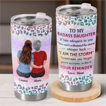 Custom Name Badass Daughter Gifts from Mom - Personalized Tumbler