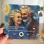 Custom Photo Couple Song Gifts - Personalized Music Fridge Magnet