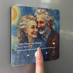 Custom Photo Couple Song Gifts - Personalized Music Fridge Magnet