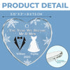 Custom Heart Glass Ornament - Personalized Anniversary Christmas Wedding Gifts For Husband And Wife, Him And Her - Started With A Yes, Now It’s Us