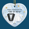 Custom Ceramic Ornament - Personalized Anniversary Christmas Wedding Gifts For Husband And Wife, Him And Her - Our First Chapter As One