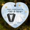 Custom Ceramic Ornament - Personalized Anniversary Christmas Wedding Gifts For Husband And Wife, Him And Her - Our First Chapter As One