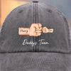 Custom Vintage Washed Denim Baseball Cap - Personalized Birthday Gifts For Dad, Grandpa - Built On Love And Strength