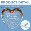 The Only Gift I Want This Year Is Your Presence - Couple Personalized Custom Heart Glass Ornament - Christmas Gift For Husband Wife, Anniversary, First Christmas
