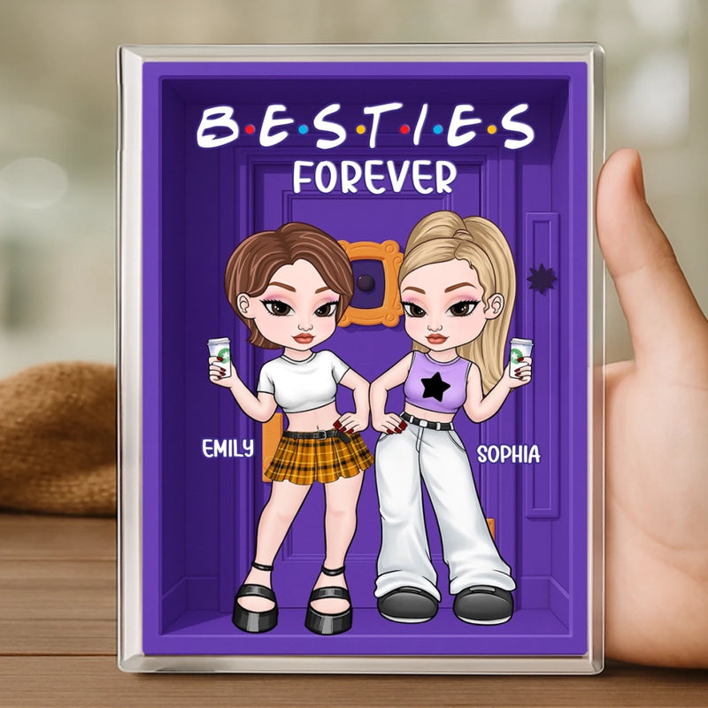 Custom Rectangle Shaped Acrylic Plaque - Personalized Best Friend Birthday Gifts For Women, Besties, Sisters, BFF - Besties Forever And Always
