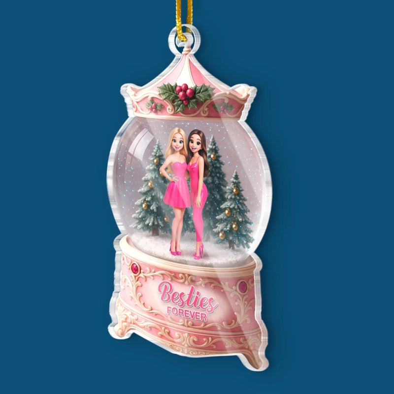 Custom Photo Christmas Gifts for Best Friends - Personalized Ornament