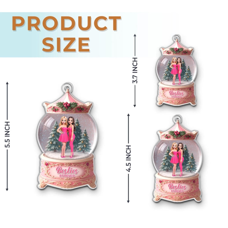 Custom Photo Christmas Gifts for Best Friends - Personalized Ornament