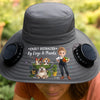 Custom Hat With Fans Solar Power - Personalized Garden Gifts For Gardeners, Dog Lovers, Dog Dad And Mom - Garden Goals and Furry Friends