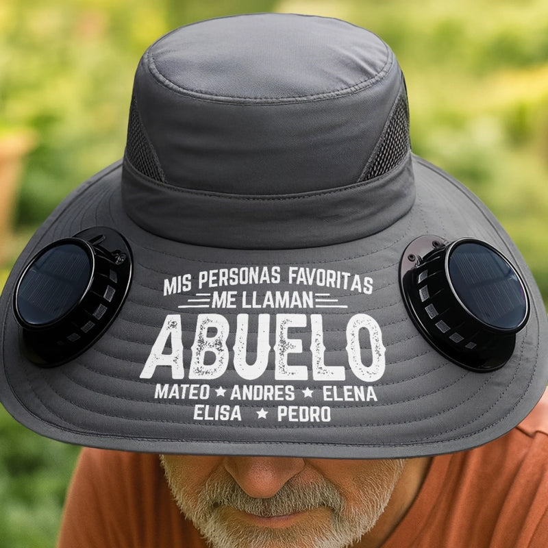 Sombrero Personalizado Con Ventiladores De Energía Solar - Regalos De Cumpleaños Personalizados Para Papá, Abuelo - Nada Supera Ser Llamado Abuelo