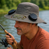 Custom Hat With Fans Solar Power - Personalized Birthday Fishing Gifts For Fisherman, Dad, Grandpa - Hooked On Being Daddy