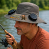 Custom Photo Hat With Fans Solar Power - Personalized Birthday Fishing Gifts For Fisherman, Dad, Grandpa - Reel Legends Never Die