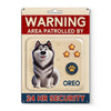 Custom Home Decor Metal Sign - Personalized  Birthday Gifts For Dog Lovers, Dog Dad And Mom - Fluffy Security On Duty