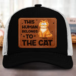 Custom Funny Cat Lover Gifts - Personalized Custom Shaped Leather Patch Cap