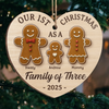 Custom Wood Ornament - Personalized Christmas Birthday Gifts For Mom, Dad, Kids - Celebrating Our First Christmas Together
