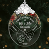 Custom Glass Ornament - Personalized Anniversary Christmas Wedding Gifts For Husband And Wife, Him And Her - Newlyweds’ First Christmas