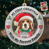 Custom Photo Metal Ornament - Personalized  Christmas Birthday Gifts For Dog Cat Lovers, Dog Dad And Mom, Cat Owners - Furever Family