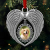 Custom Photo Metal Angel Wings Ornament - Personalized Pet Memorial Sympathy Gifts For Dogs, Cats - Your Paws Left Prints On Our Souls