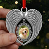 Custom Photo Metal Angel Wings Ornament - Personalized Pet Memorial Sympathy Gifts For Dogs, Cats - Your Paws Left Prints On Our Souls