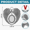 Custom Photo Metal Angel Wings Ornament - Personalized Pet Memorial Sympathy Gifts For Dogs, Cats - Your Paws Left Prints On Our Souls