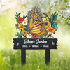 Custom Metal Garden Stake - Personalized Birthday Gifts For Mom, Grandma - Where Love And Flowers Grow