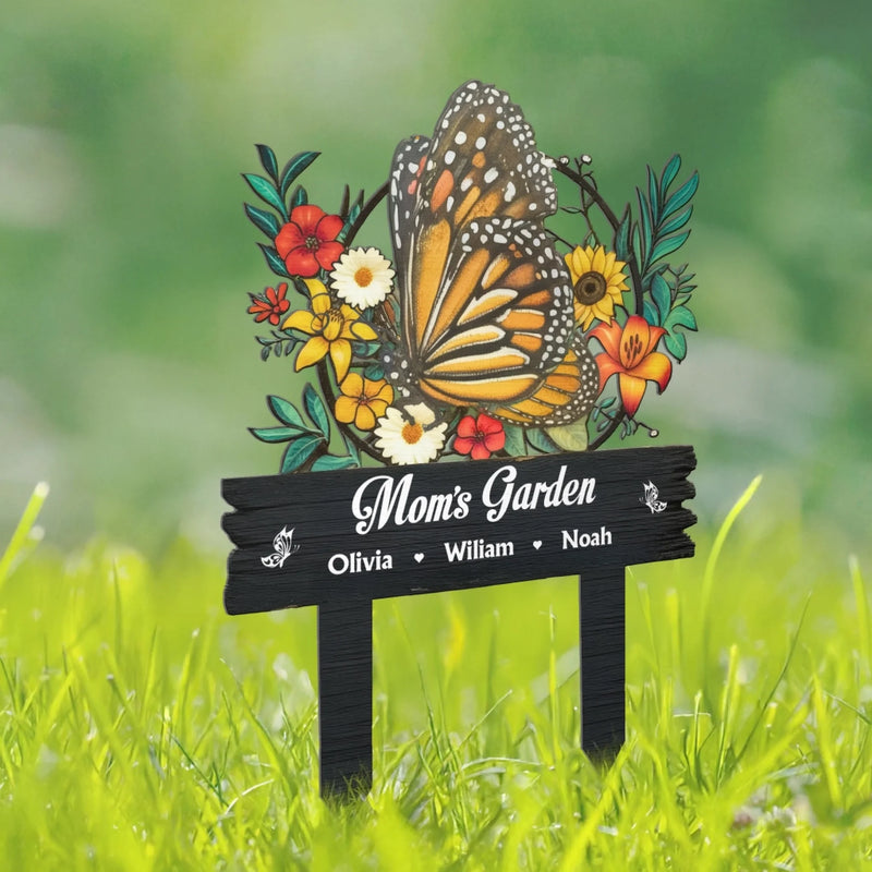 Custom Metal Garden Stake - Personalized Birthday Gifts For Mom, Grandma - Where Love And Flowers Grow