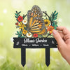 Custom Metal Garden Stake - Personalized Birthday Gifts For Mom, Grandma - Where Love And Flowers Grow