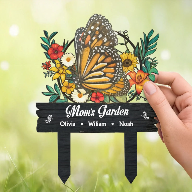 Custom Metal Garden Stake - Personalized Birthday Gifts For Mom, Grandma - Where Love And Flowers Grow