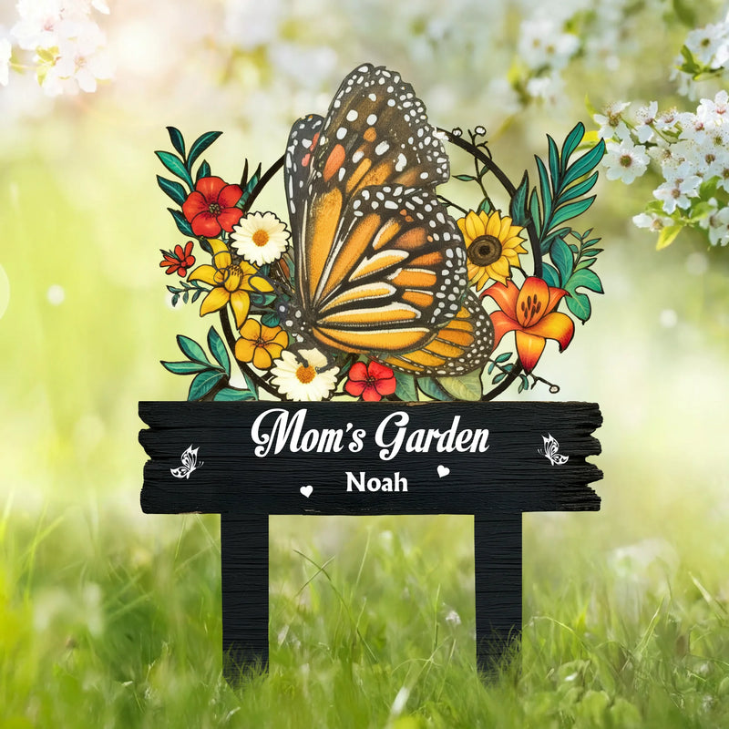 Custom Metal Garden Stake - Personalized Birthday Gifts For Mom, Grandma - Where Love And Flowers Grow