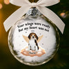 Custom Photo Ornament Ball - Personalized Pet Memorial Sympathy Gifts For Dogs, Cats - Angel Paws Watching Over Me