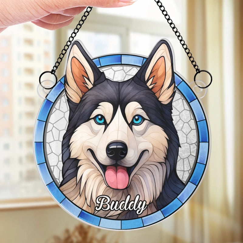Custom Photo Window Hanging Suncatcher Ornament - Personalized Pet Memorial Sympathy Gifts For Dogs, Cats - Every Day Is A Pet Day