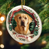 Custom Photo Ceramic Ornament - Personalized Pet Memorial Sympathy Gifts For Dogs, Cats - Forever In My Heart