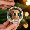 Custom Photo Ceramic Ornament - Personalized Pet Memorial Sympathy Gifts For Dogs, Cats - Forever In My Heart