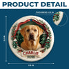 Custom Photo Ceramic Ornament - Personalized Pet Memorial Sympathy Gifts For Dogs, Cats - Forever In My Heart