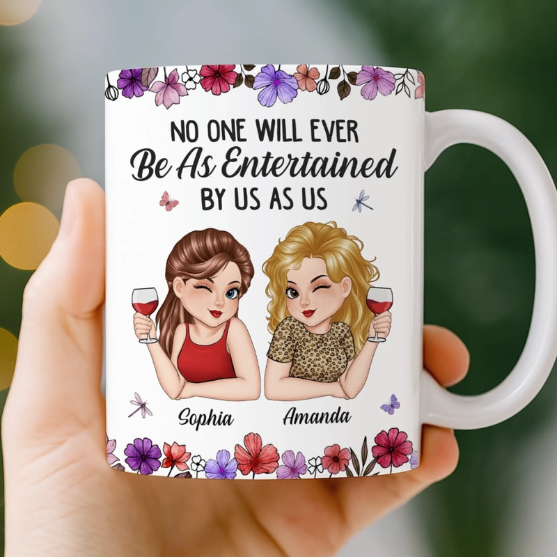 Custom Mug - Personalized Best Friend Birthday Gifts For Women, Besties, Sisters, BFF - Partners In Wine And Chaos