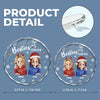 Custom Circle Glass Ornament - Personalized Christmas Best Friend Birthday Gifts For Women, Besties, Sisters, BFF - Friendship Is The Gift That Lasts