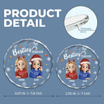 Custom Name Christmas Best Friend Gifts - Personalized Glass Ornament