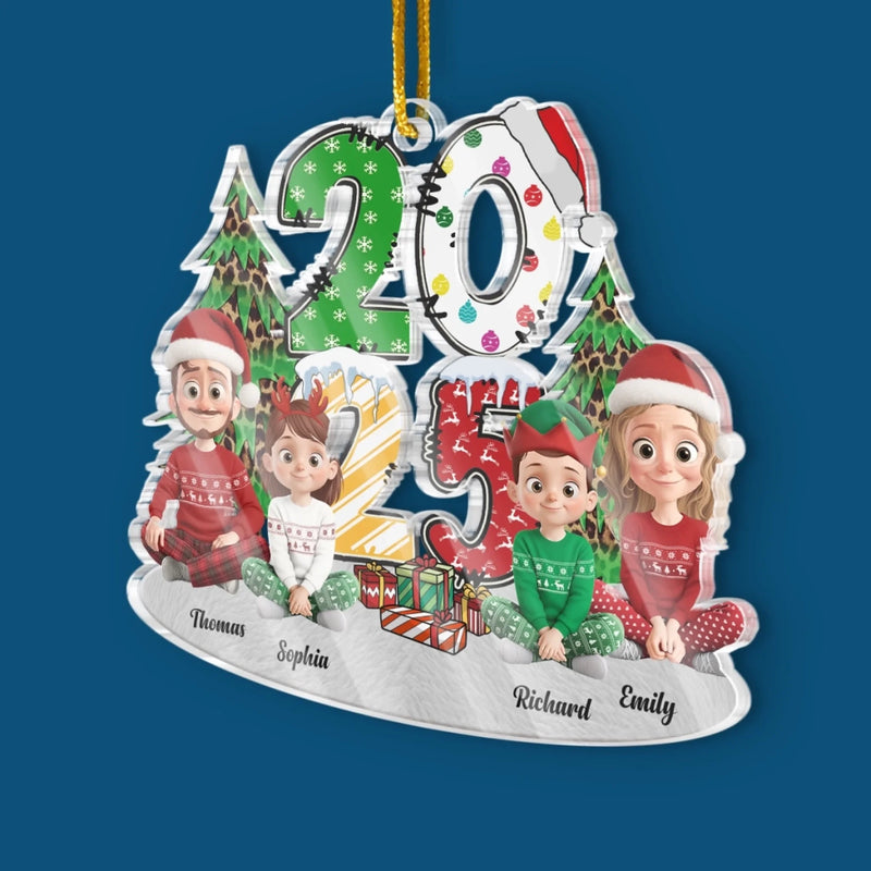 Custom Acrylic Ornament - Personalized Christmas Birthday Gifts For Mom, Dad, Kids - Our Christmas Crew
