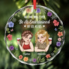 Custom Circle Glass Ornament - Personalized Christmas Best Friend Birthday Gifts For Women, Besties, Sisters, BFF - Built Different, But Still Besties